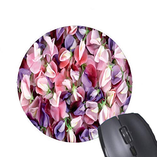Preisvergleich Produktbild Rosa und purpurrotes Blumen-Muster runde Mausunterlage