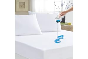 DUDU N GIRLIE Family Bedding Matratzenschoner für Einzelbett, Frottee, 100% wasserdicht, 90 x 192 cm