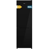 Cecotec Bolero CoolMarket Combi 322i Black Glass E Total No Frost 322L Combi Refrigerator, Height 185.5 cm, Width 59.5 cm, Mu