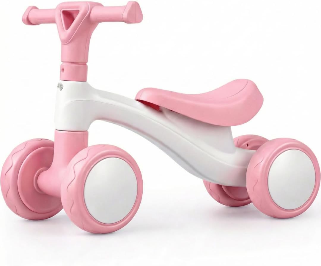 Edibaby, Triciclo Bebé 1 Año | Correpasillos Ligero | Primera Bicicleta de Equilibrio para Bebés | Bici sin Pedales | Juguete Niño 1-2 Años Ideal como Regalo (Rosa)