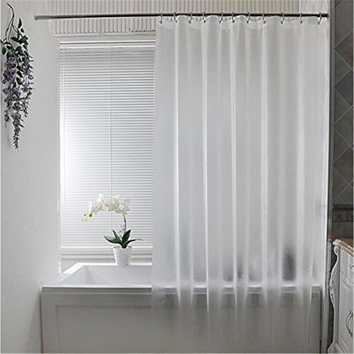 BJFF® Shower curtains waterproof Thicker Bathroom curtains Bath curtains Waterproof curtains Scrub Transparent Waterproof curtains Send hook , 180*200