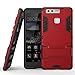 Price comparison product image Wkae® Huawei P9 Case,2 in 1 New Armour Tough Style Hybrid Dual Layer Armor Defender PC Hard Cases with Stand [Shockproof Case] for Huawei P9 (Red)