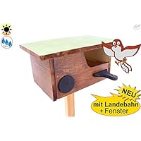 Vogelhaus Nisthöhle Nisthilfe Wildvögel Vögel Nistkasten mit Rindendach Holz