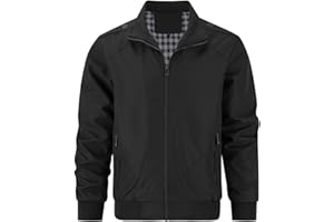 YOUTHUP Men's Jackets Lightweight Bomber Jacket Casual Cargo Sports Windbreaker Summer Sportswear