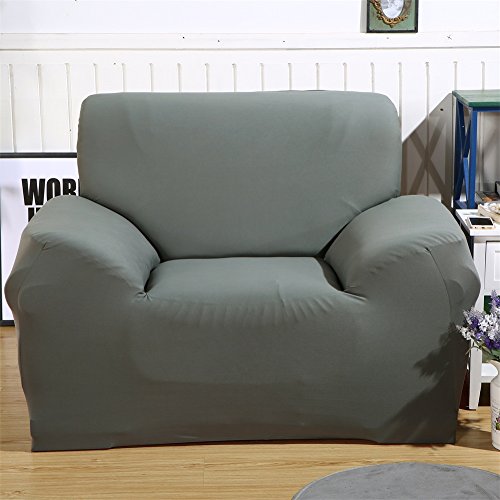 Paramount City - Copri poltrona/divano in tessuto elastico, Grey, 1 seater:90-140cm