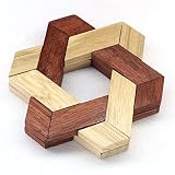 Joyeee® Denksportaufgaben aus Holz Gehirnjogging Puzzle Entwirrung Puzzles - #28