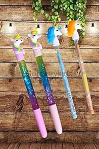 GoMerryKids Unicorn Glitter Gel Pen Set for Kids, 2 Piece
