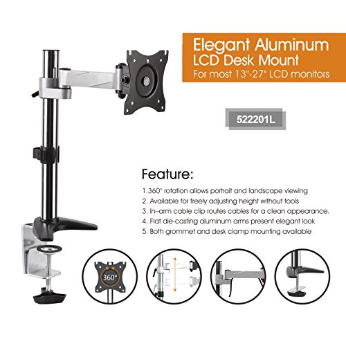 SAVONGA TV / Monitor Halterung Tischständer #201L für 13″ bis 30″ Zoll flache Bildschirm VESA 75×75, 100×100 - 3