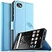 Produktbild KuGi BlackBerry Motion Hülle Case, BlackBerry Motion Wallet Case, Brieftasche Case Hülle PU Kunstleder Flip Case mit Standfunktion Kartenfächer und Bargeld für BlackBerry Motion Smartphone.Blau