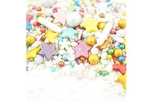 ‎SUPER STREUSEL Super Streusel OhDuFröhliche (90g) Bunte Weihnachtsstreusel Essbar | Zucker Dekoration Weihnachten | Streudeko Weihnachten Backen Weihnachten Zuckerdekor für Torten Deko Weihnachten (90g)