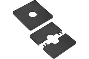M METERXITY 2-Pack Flangia Divisibile Da Parete, Per Tubo Con Diametro Esterno 0.8 Pollici/20mm Piastra ABS Copritubo Quadrata Autoadesiva Coperture Idrauliche [Nero]