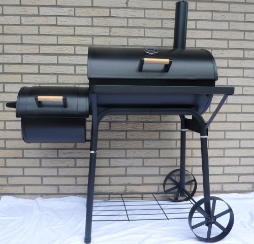 32kg – KIUG® XL Smoker BBQ GRILLWAGEN Holzkohle Grill Grillkamin ca. 1,5 mm Stahl - 6