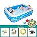 Produktbild Verdickte umweltfreundliche PVC-erwachsene Kinder, die schwimmen aufblasbares gefaltetes quadratisches großes Familienpool-Ballpool 262 * 175 * 60cm für 1-6 Leute schwimmen