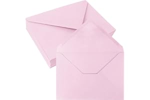 JAGERGREEN 50 Enveloppes B6 137x194 mm, 150 g/m² Taille Lettre, Enveloppes Rose Auto-Adhésives pour Invitation de Mariage, Cartes de Vœux, Baby Shower, Anniversaires, Cartes de Remerciement