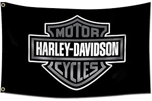 Kasflag Motorcyble Banner Davidson Flag (3x5 Feet,Vivid Color, Durable 150D Polyester) For College Dorm Man Cave (Black2)