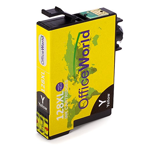 OfficeWorld Kompatible Patronen Ersatz für T1285 (T1281 T1282 T1283 T1284) Tintenpatronen Hohe Kapazität für S22 SX125 SX130 SX230 SX235W SX420W SX425W SX430W SX440W SX445W BX305F BX305FW - 6