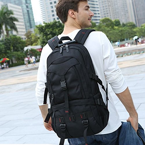 Rucksack Damen Herren Studenten Backpack Tocode Laptop Rucksack f  r 17  Notebook Sch  ler Backpacks Schultaschen mit zwei Seitentaschen f  r Wandern 
