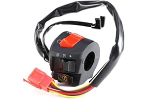 ENTATIAL Interruttore di controllo della luce del motociclo lato sinistro e destro interruttore del manubrio 2 pezzi universale 7/8 ``````` clacson manubrio lampeggiante interruttore di controllo della luce