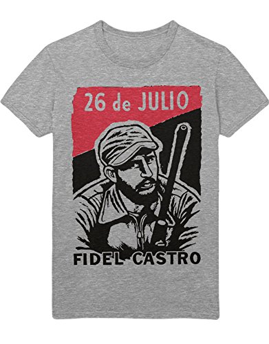 Hypeshirt T-Shirt Fidel Castro 26 de Julio D950008 Grigio L
