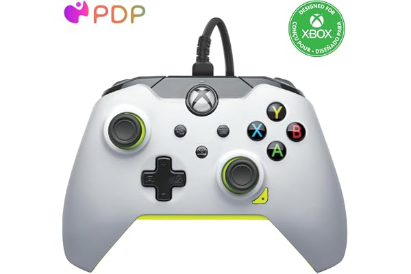 PDP Wired Controller Electric White for Xbox Series X|S, Gamepad, Wired Video Game Controller, Gaming Controller, Xbox One, Officially Licensed - Xbox Series X