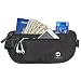 Produktbild Flache Bauchtasche, Hüfttasche, Gürteltasche mit RFID Blocker - Reise-Brieftasche, Dokumente Organizer, Geld Brieftasche, Reisepass Hülle und Kreditkarte Halter für Männer und Frauen, Schwarz