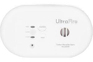 ULTRAFIRE FIRE SAFETY UltraFire ULLCO10 10 Year Travel Carbon Monoxide Alarm and Detector | For Homes, Caravans, Boats, Camping, and Holidays | 10 Year Sealed Lithium Battery and Ten Year Warranty (No Strap)