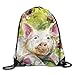 Produktbild Tufted Pig Drawstring Backpack Travel Bag Gym Outdoor Sports Portable Drawstring Beam Port Backpack