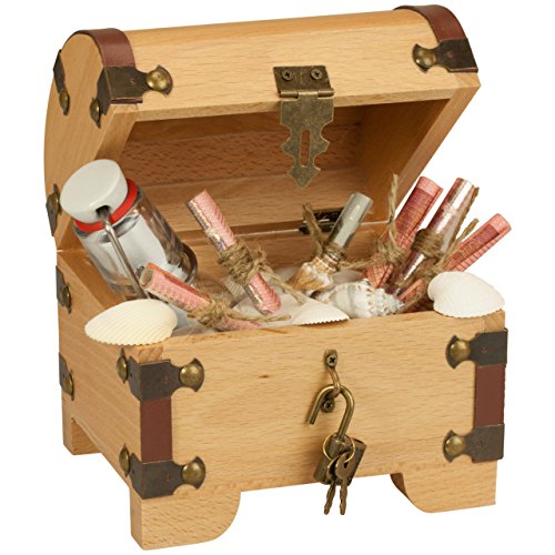 Geldgeschenke zur Hochzeit – Schatztruhe mit Gravur ==> 2 Namen, 1 Datum, 2 Ringe – personalisierte Hochzeitsgeschenke kaufen, Verpackung für Geldgeschenk - 4