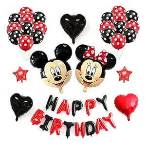 NVRV HAPPY BIRTHDAY DECORATION SET THEME OF MICKY MOUSE & MINNI MOUSE