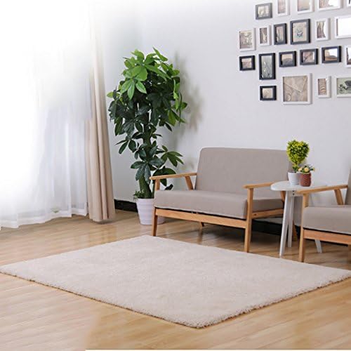 YLMDC Comfortable interior modern fluffy carpet, non-slip roving carpet restaurant home bedroom rug(two colors optional) ( Color : White )