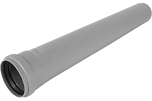 KNM TRADE Tubo HT DN 75 x 500 mm grigio – tubo di scarico PP con manicotto – resistente agli urti e al calore – con guarnizione – per impianti di scarico interni conforme alla norma DIN EN 1451