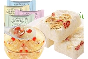 WASAILUO Freeze dried Tremella soup, White Fungus Mushroom, Tremella Fuciformis, instant healthy nutritious breakfast Congee, Chinese Dessert, tremella porridge, Vegan, Snack Gift (red dates,10bags)