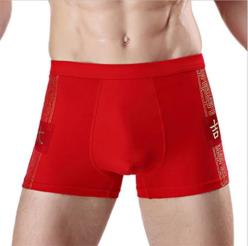 Men's underwear Comfortable Breathable Middle waist Briefs boxers underpants Pack of 4, Men's Trunks XL XXL XXXL , red , XL