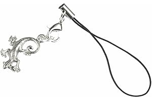 Miniblings Gekko zawieszka do telefonu komórkowego, biżuteria salamandra, jaszczurka, gekony, srebrna, ręcznie robiona, modna biżuteria, wisiorek, biżuteria na telefon, breloczek do kluczy, 20mm,