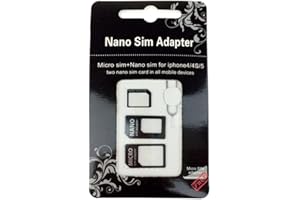 ELECTRONICSSHOP6 3 in 1 Nano-SIM-Adapter 4 in 1 Nano auf Micro; Nano auf Standard-SIM-Karte und Micro-to-SIM-Karte + Entferner für SIM-Karten.