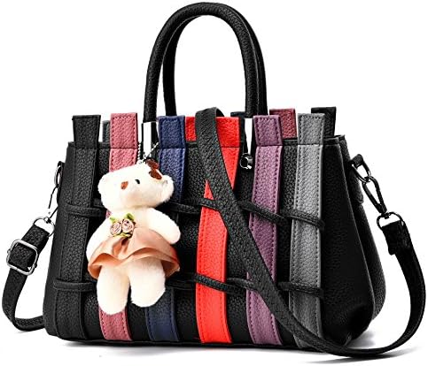 Yaaas2U Fashional Stylish Handbag Messenger Bag Crossbody Shoulder Purse Ladies Tote for Women/Girl/Female (Black)