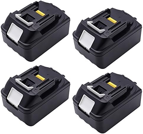 Pack of 4 5,0ah 18 V Lithium Ion Replacement Battery for Makita BL1850 BL1840 BL1830 BL1815 194205-3 194309-1 LXT400 Battery