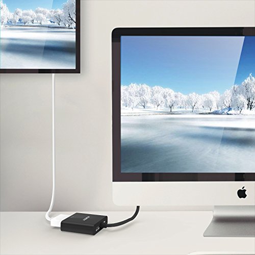 AUKEY Mini Display Port Adapter auf HDMI Full HD 1080p für Microsoft Surface Pro 3, iMac , Macbook Air, Thinkpad X1, DELL XPS 13/ 14/ 15 usw. Schwarz - 7