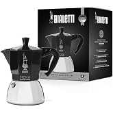 Bialetti - Moka Induction Coffee Maker, Suitable for all types of hobs, 6 Espresso Cups (280 ml), Black [Energy Efficiency Cl