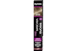 SYOSS Hair Mascara (16 ml), Cepillo cubre canas para mechones y raíces, retoca raíces instantáneo, máscara para coloración temporal, tono rubio oscuro