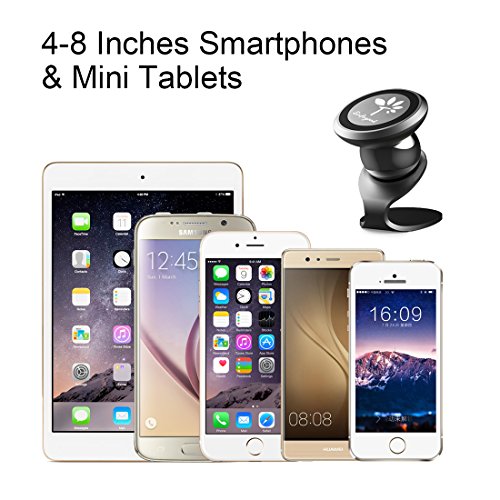 Supporto magnetico auto universale, 360Â Â° rotazione supporto da auto per cellulari, Einfagood riutilizzabile Traceless Strong Magic Sticky base supporto, per iPhone 8Â Plus/x Galaxy S8Â e piÃ¹