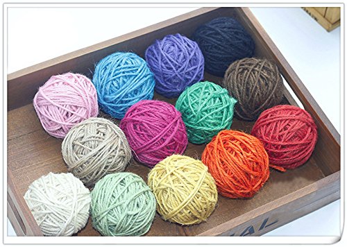 Demarkt 50m DIY Geschenkband, Gartenschnur Garden Rope 2mm for Crafts Arts and Gardening Applications,Rot - 7