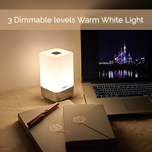 InnoBeta WakieWell Licht-Wecker mit Sonnenaufgang-Simulation und 5 Naturklängen als Weckton, Berührungssteuerung, dimmbare LED-Farbwechsel-Nachttischlampe, Atmosphärisches Stimmungslicht - 3