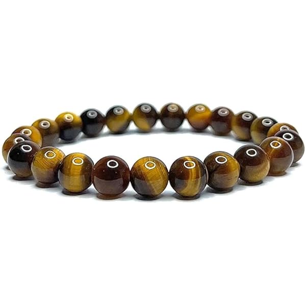 Bracciale In Pietra Occhio Di Tigre, Perle Rotonde Da 19-20 Mm