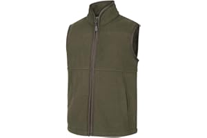 Hoggs of Fife Woodhall Junior Fleece Gilet - Green 320gsm 100% polyester fleece, Full zip and two zipped pockets