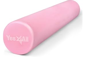 Yes4All fascia rulle för rygg, ryggrad, ben, armar 30/45/60/90 cm – medelhård skumrulle, skumrulle för yoga, pilates, stretch