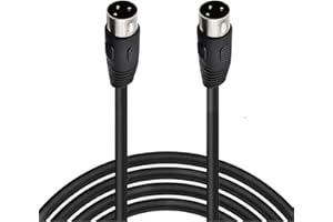 HTGuoji DIN 3-Pin Kabel, 3-Pin DIN Stecker auf Stecker Lautsprecher Audio Kabel Kabel für Bang...Olufsen B&O BeoLab PowerLink MK2, Peavey Sanpera Pedal und Monster Clarity HD Modell One (5 meter)
