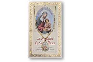 F.LLI BONELLA Fratelli Bonella | Medaglia Sant'anna e Biglietto con Preghiera | Made in Italy