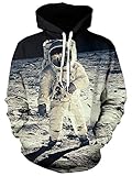 TUONROAD Cappuccio Psichedelica Stampate Pullover Colorato con Coulisse Felpa Fa