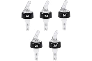 Delaman Flaschenausgießer Schnaps Ausgießer Dosierausgießer Bar Portionierer Spirituosen 5 Stück (Color : White, Size : 2cl)